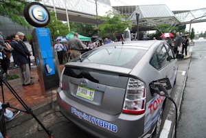 Electric car charging station