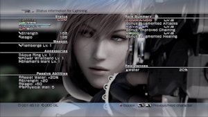 Lightning's status screen