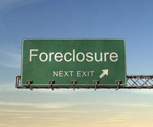 Foreclosure exit sign