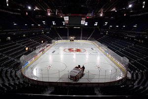 empty hockey rink