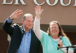 Mike Huckabee and Kim Davis