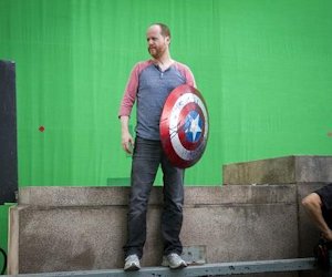 Joss Whedon on the set of The Avengers
