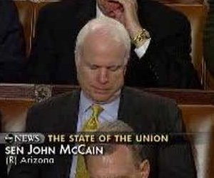 Senator McCain asleep