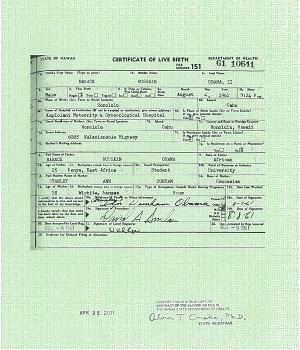 Barack Obama's birth certificate