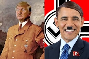 Obama and Trump as Hitler
