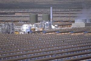 A solar power plant in India